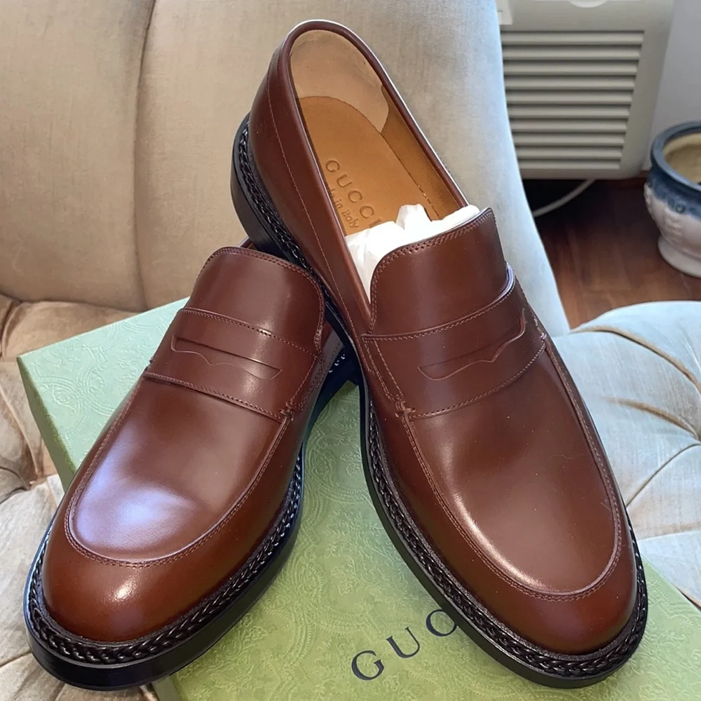 New authentic mens gucci loafers